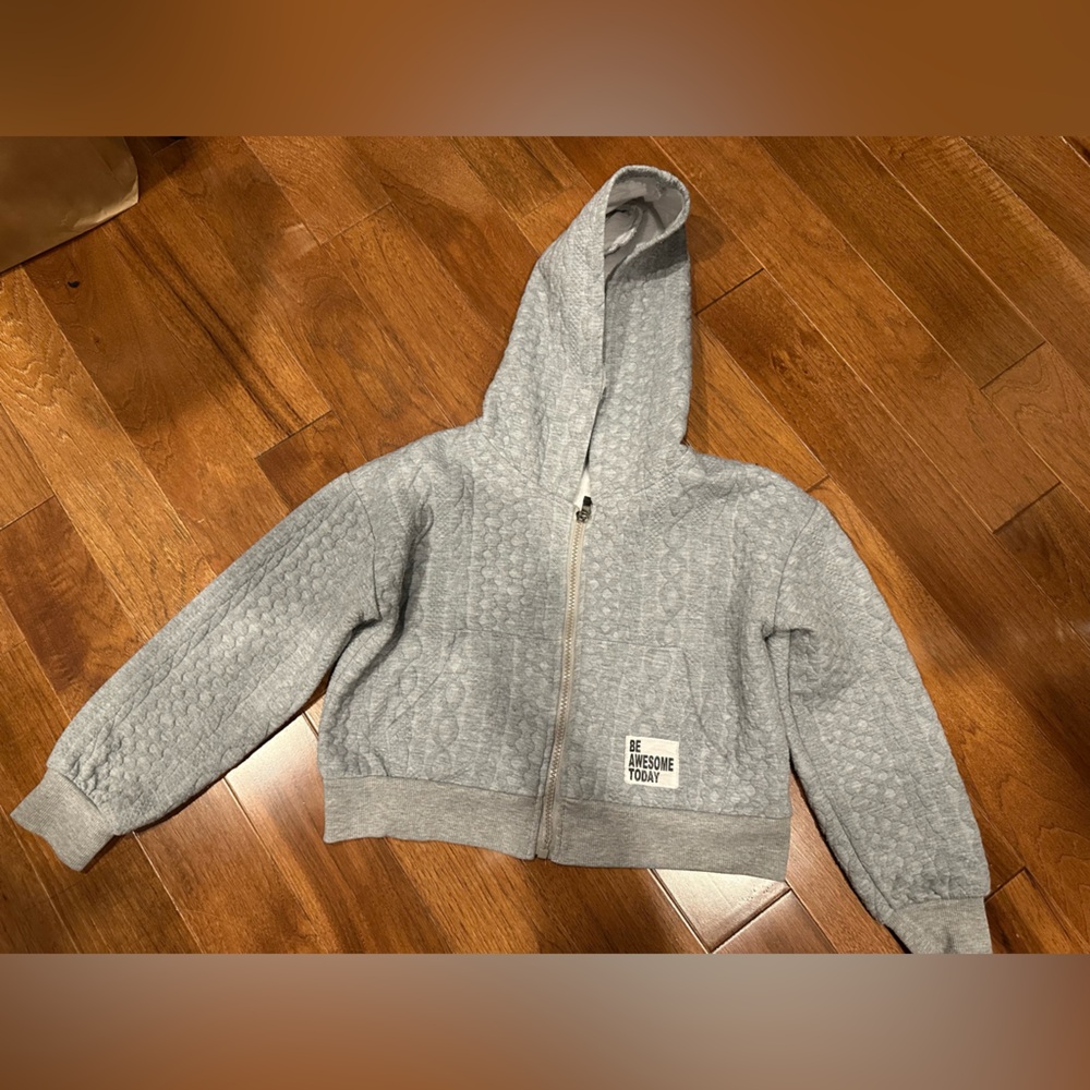 Cozy Gray Hooded Sweatshirt for Kids